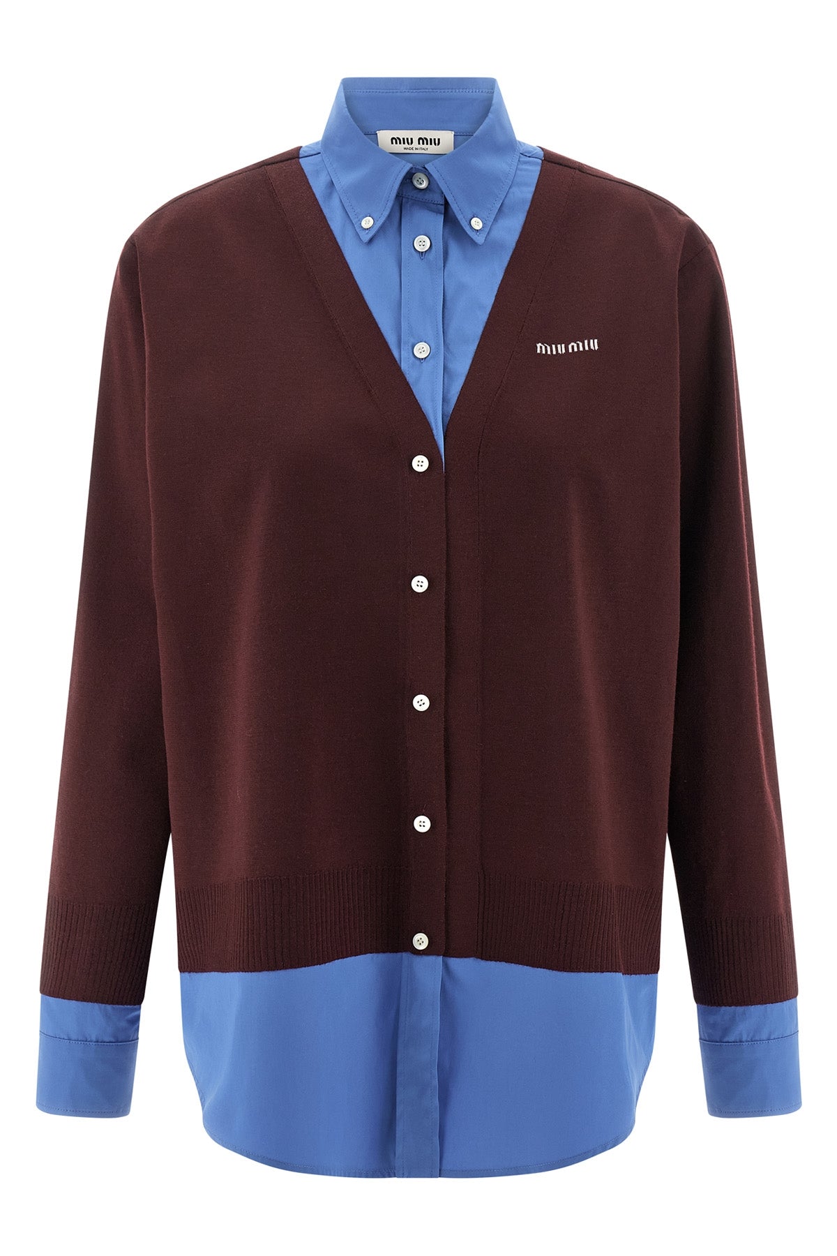 layering poplin and cashmere shirt