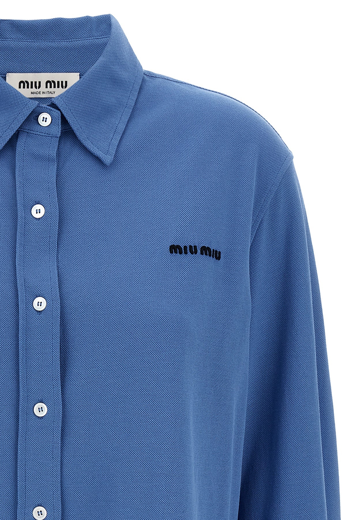 piqué cotton shirt