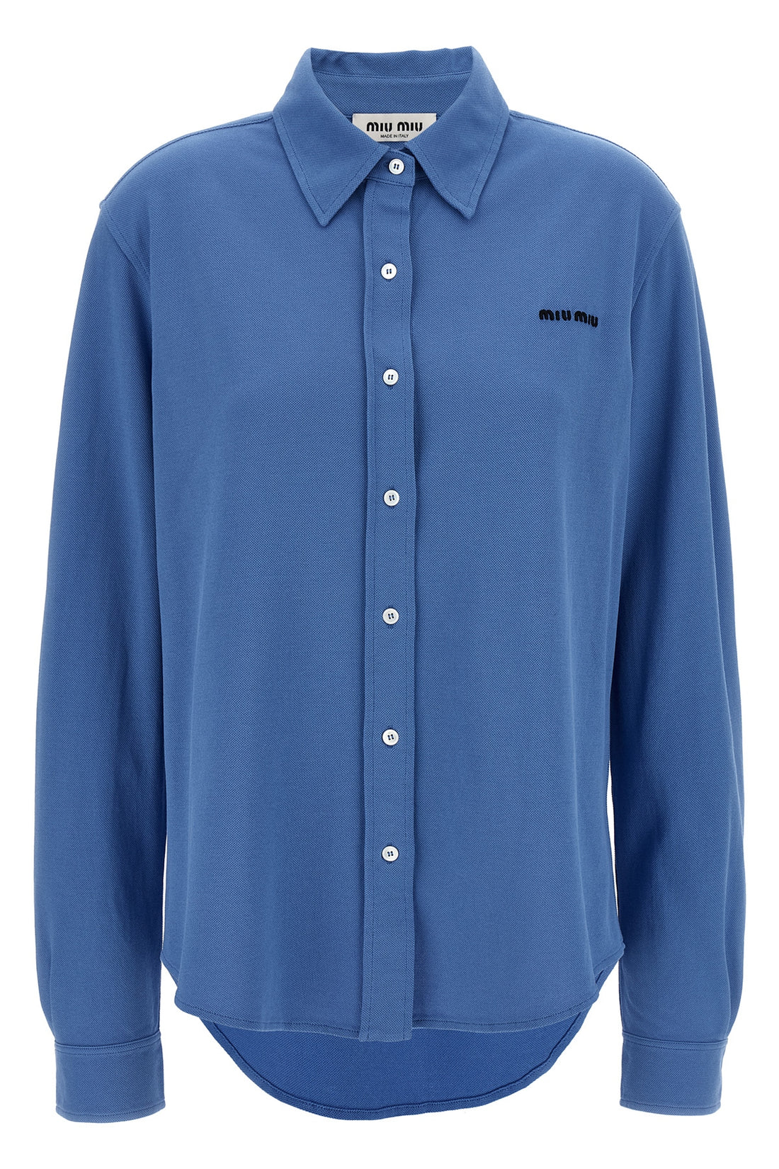 MIU MIU 44 piqué cotton shirt