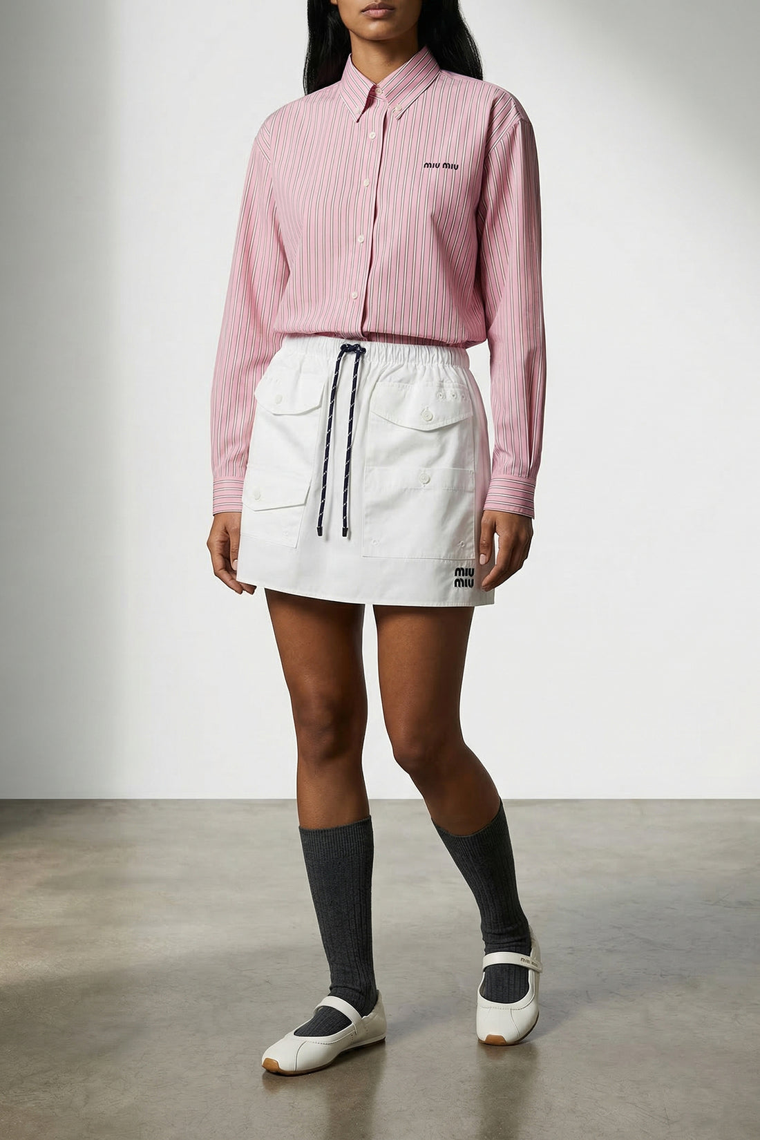 MIU MIU 38 cotton poplin shirt
