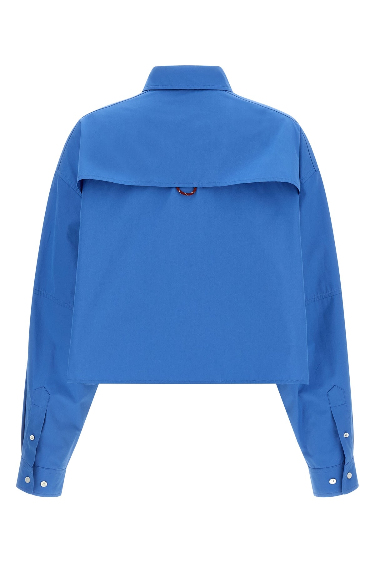 cotton poplin cropped overshirt
