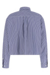 striped cotton poplin cropped shirt