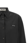 the miu miu stretch cotton poplin shirt reinterprets the codes of the formal war