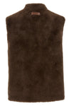 the lou andrea faux fur vest redefines winter layering through a sophisticated m