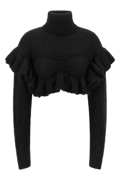 the elisabetta franchi sweater redefines the volumes of contemporary knitwear th