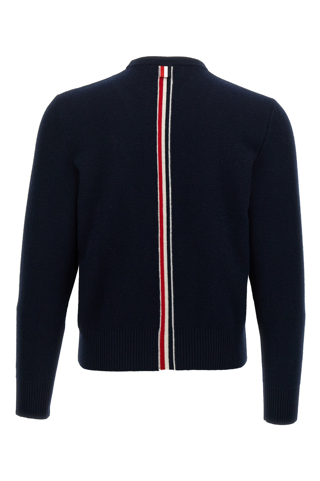 THOM BROWNE 2 washed piquet wool sweater