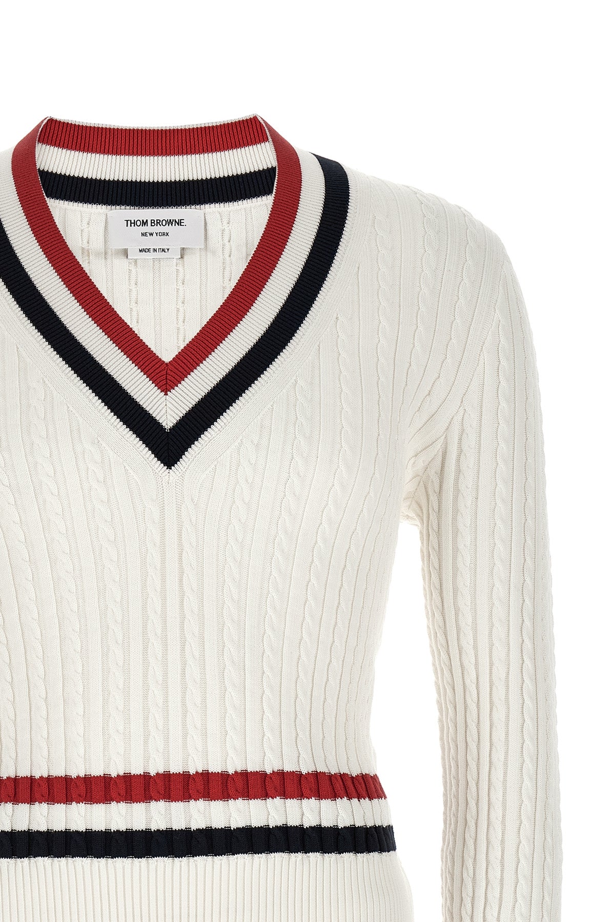 braid cotton sweater