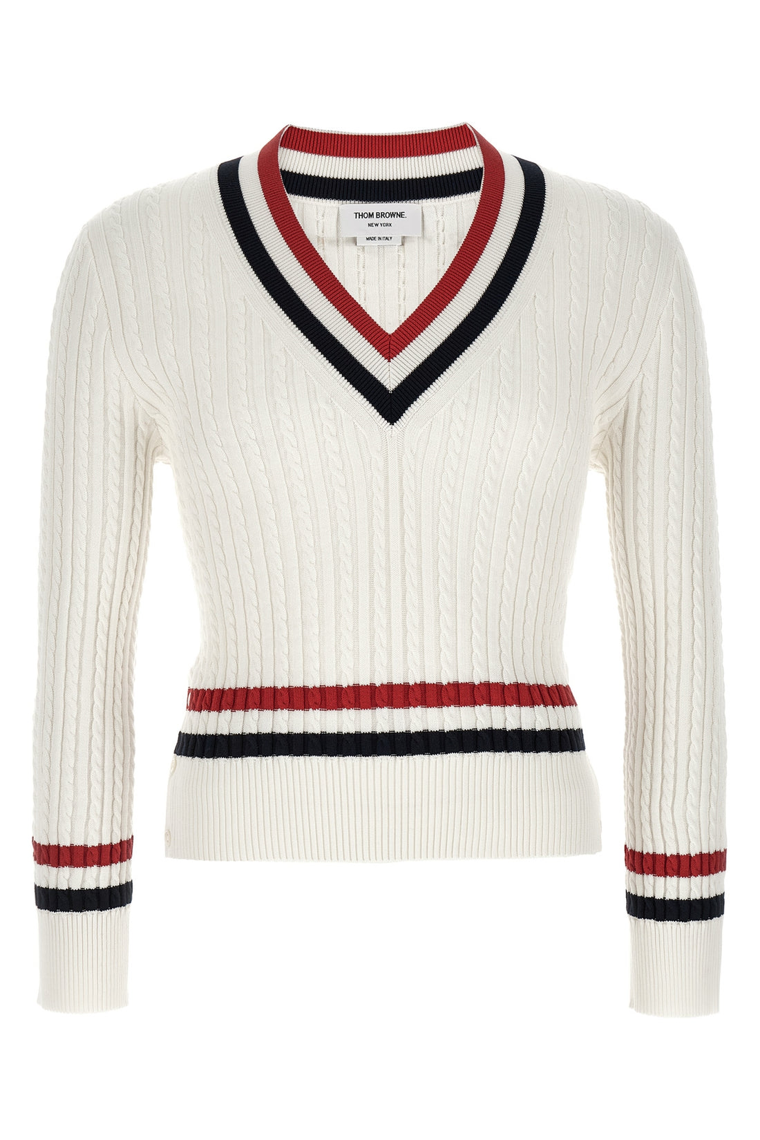 THOM BROWNE 3 braid cotton sweater