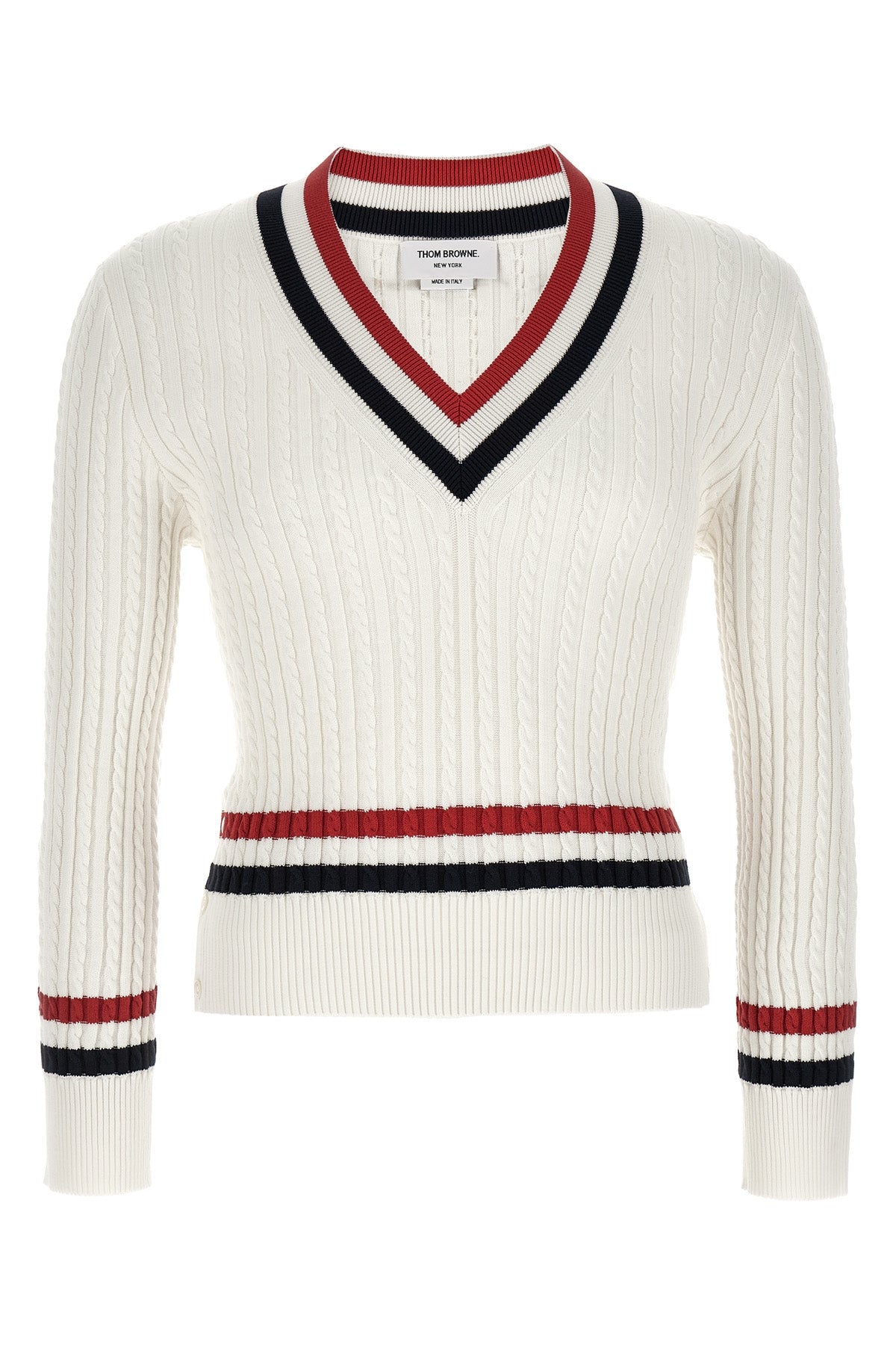 braid cotton sweater