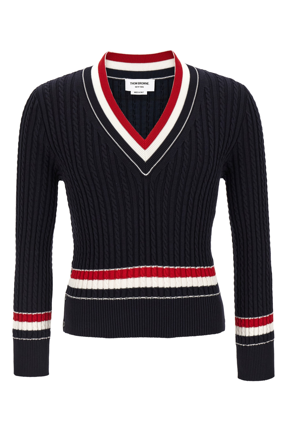 THOM BROWNE 3 braid cotton sweater