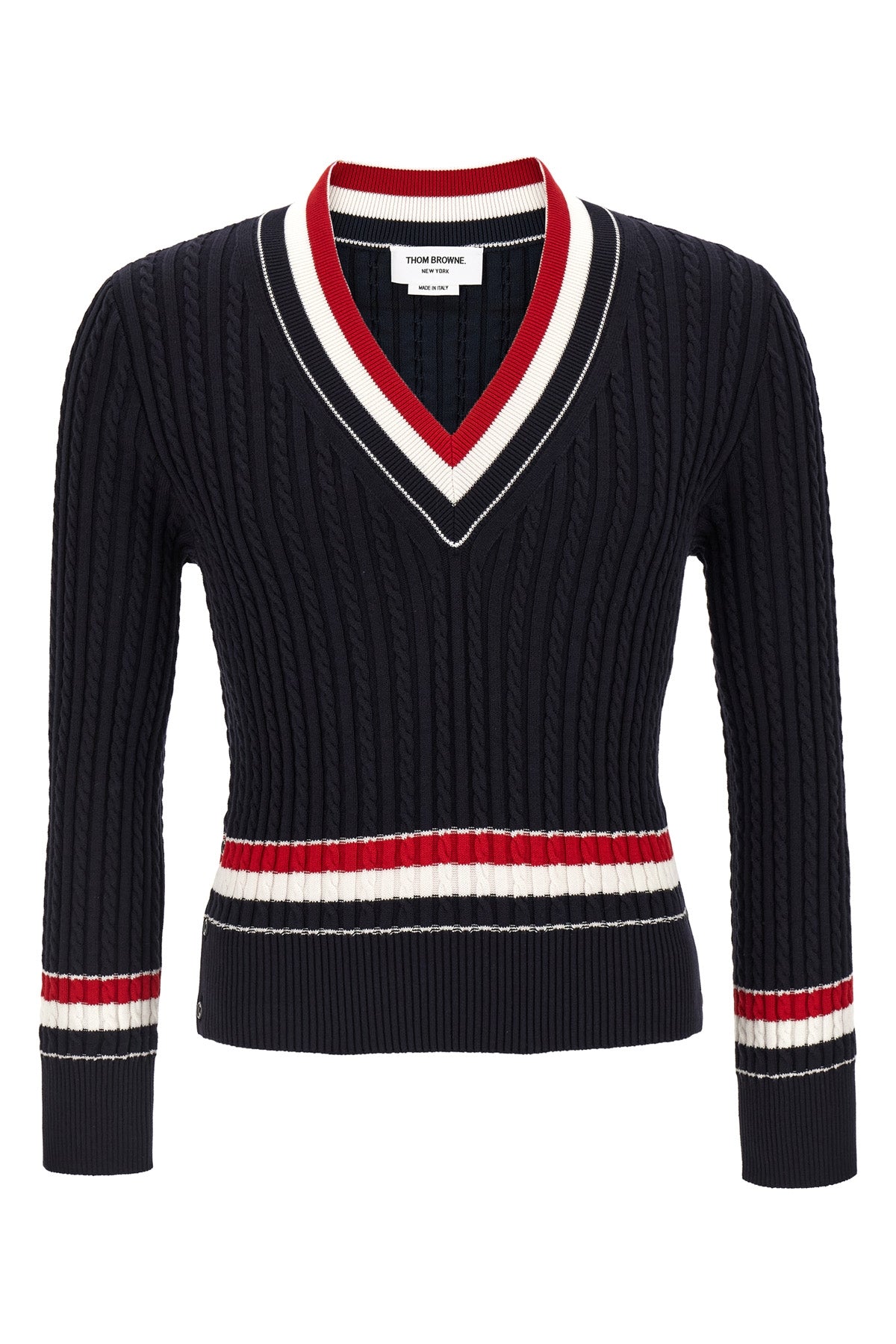 braid cotton sweater