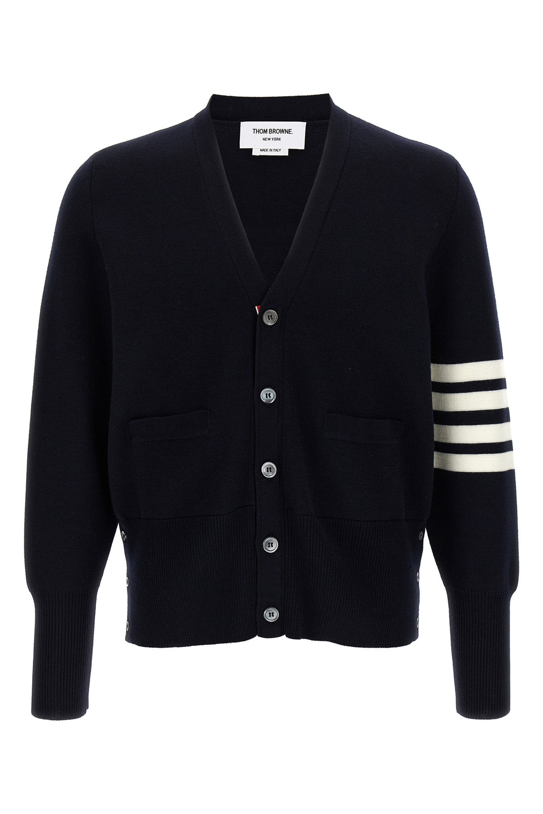 THOM BROWNE 3 milan stitch virgin wool cardigan