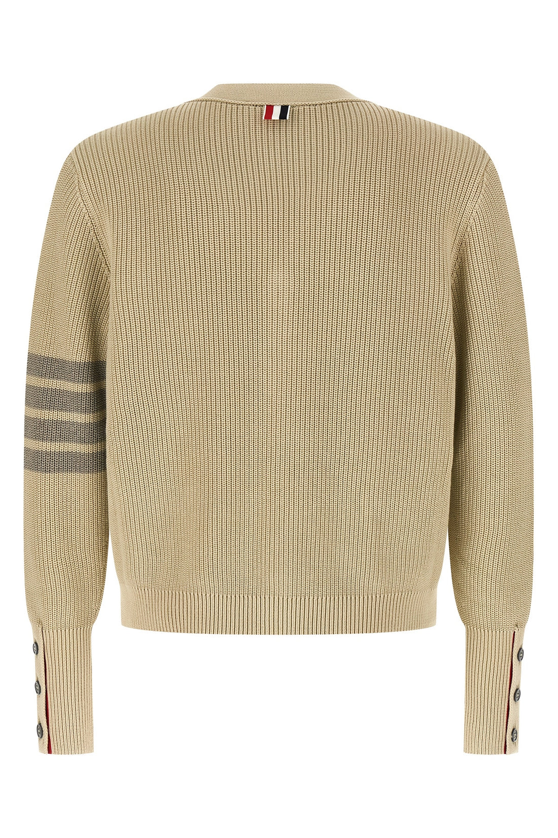 THOM BROWNE 3 garment dye cotton knit cardigan