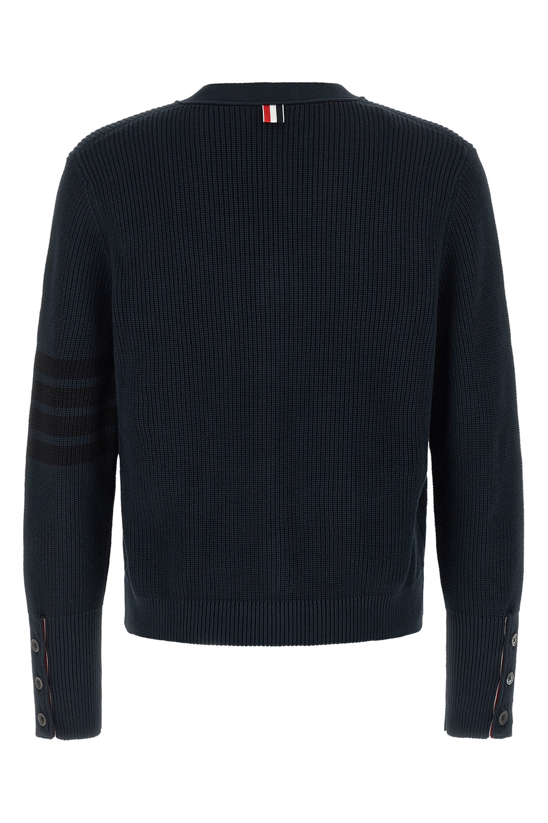 THOM BROWNE 2 garment dye cotton knit cardigan