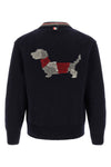 the thom browne cardigan in a fine wool and mohair blend