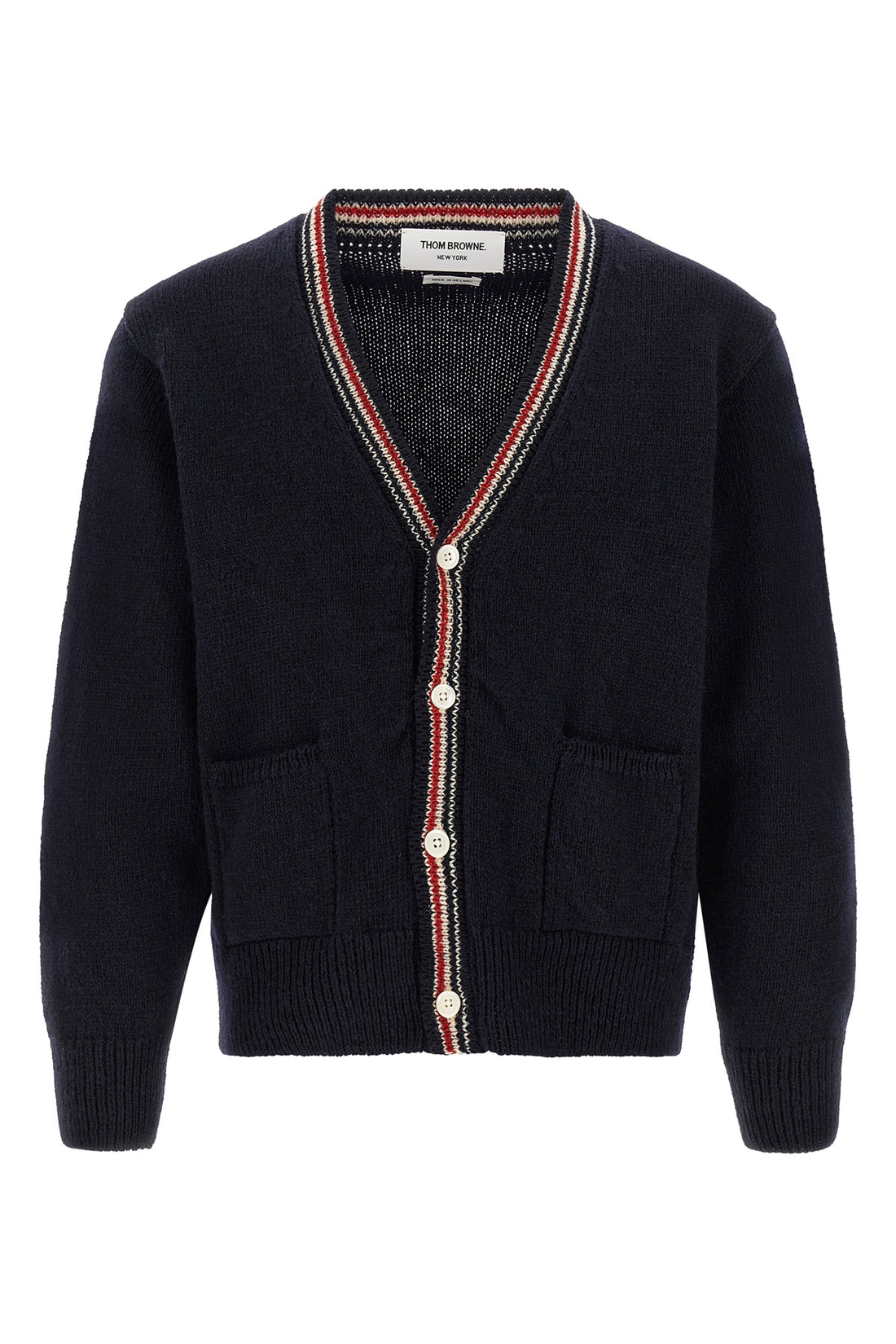 THOM BROWNE 2 the thom browne cardigan in a fine wool and mohair blend