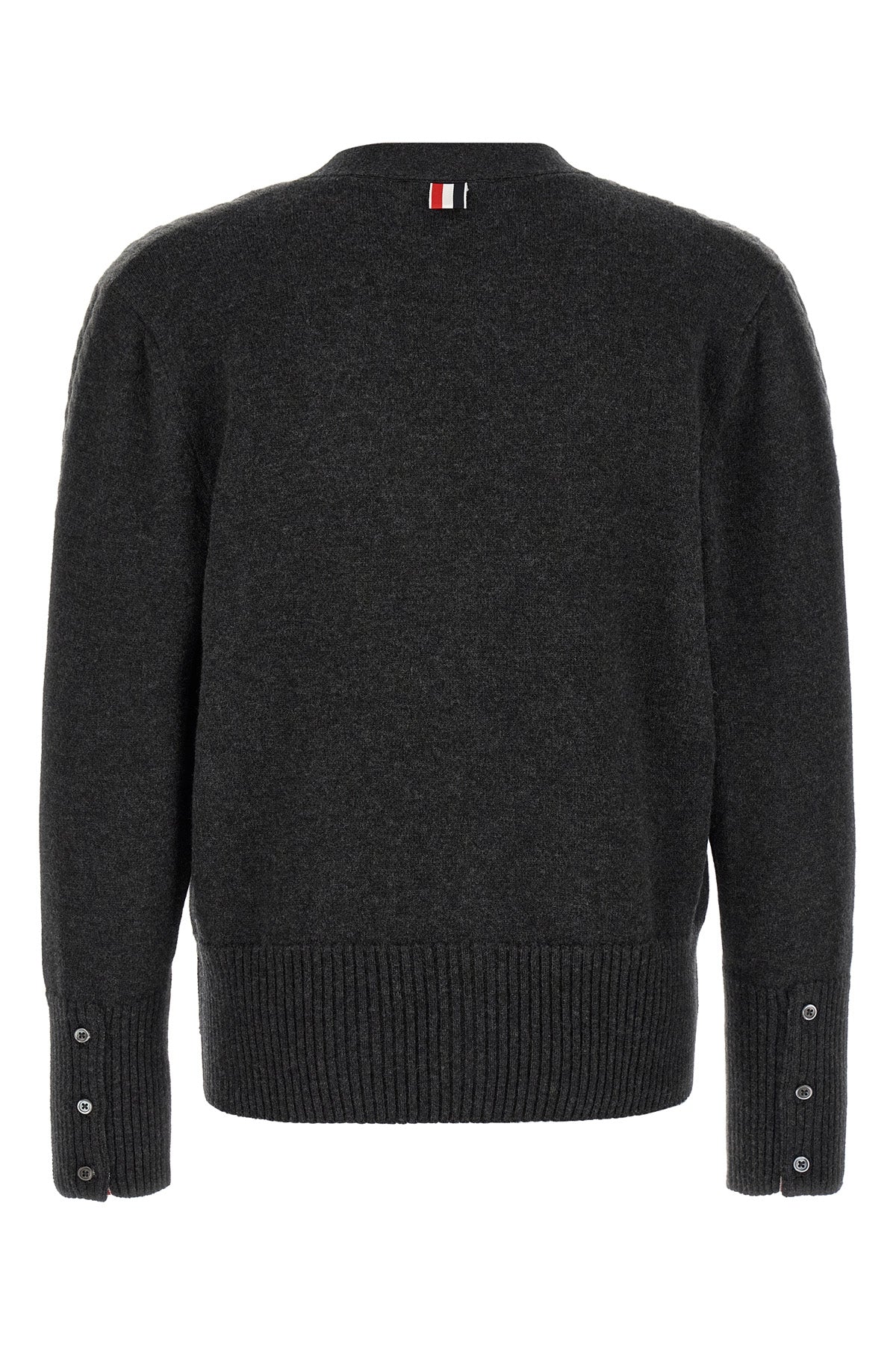 the thom browne 2-in-1 v-neck cardigan