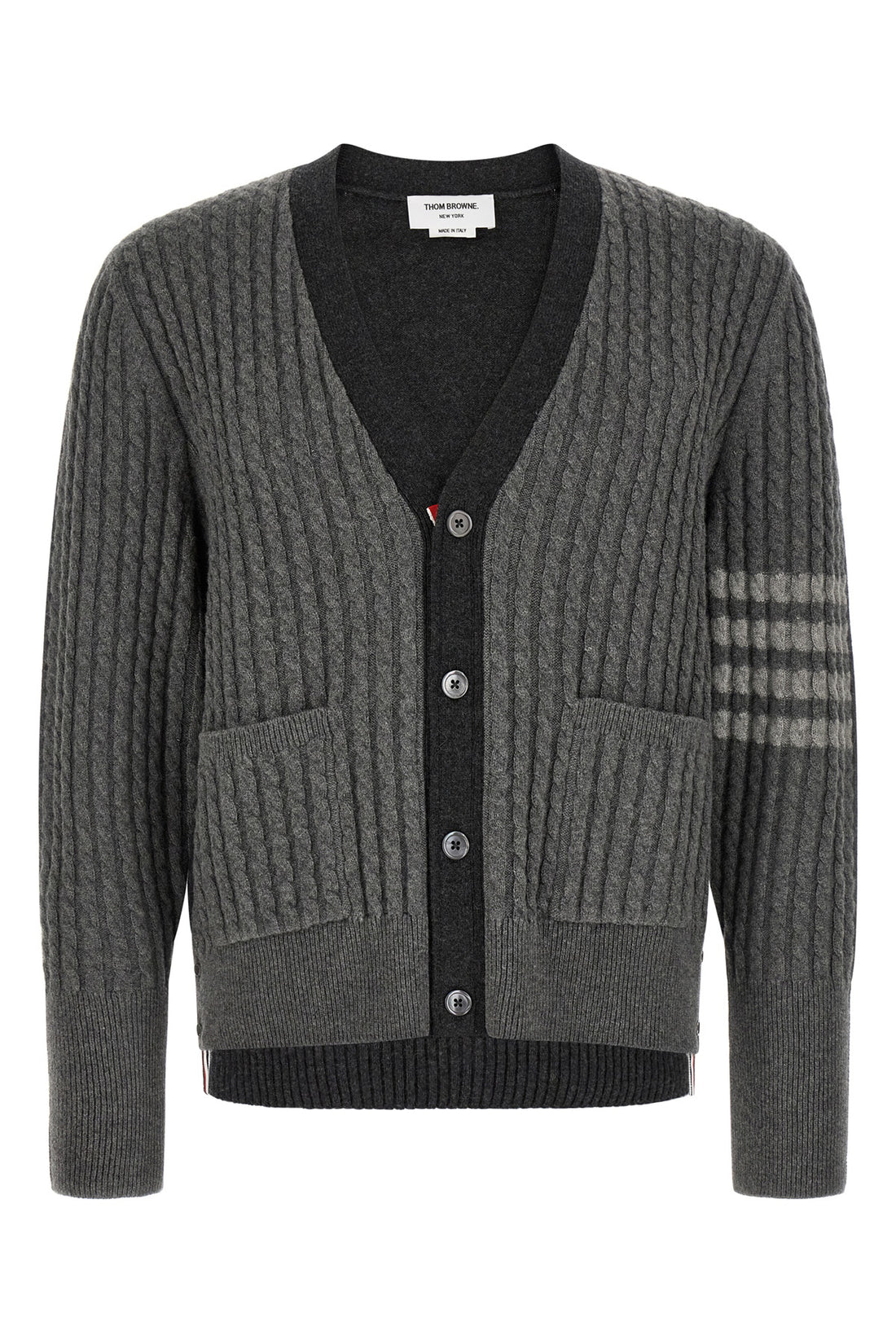 THOM BROWNE 2 the thom browne 2-in-1 v-neck cardigan