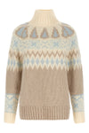 the herno high neck sweater in wool and cashmere blend stands out for its jacqua