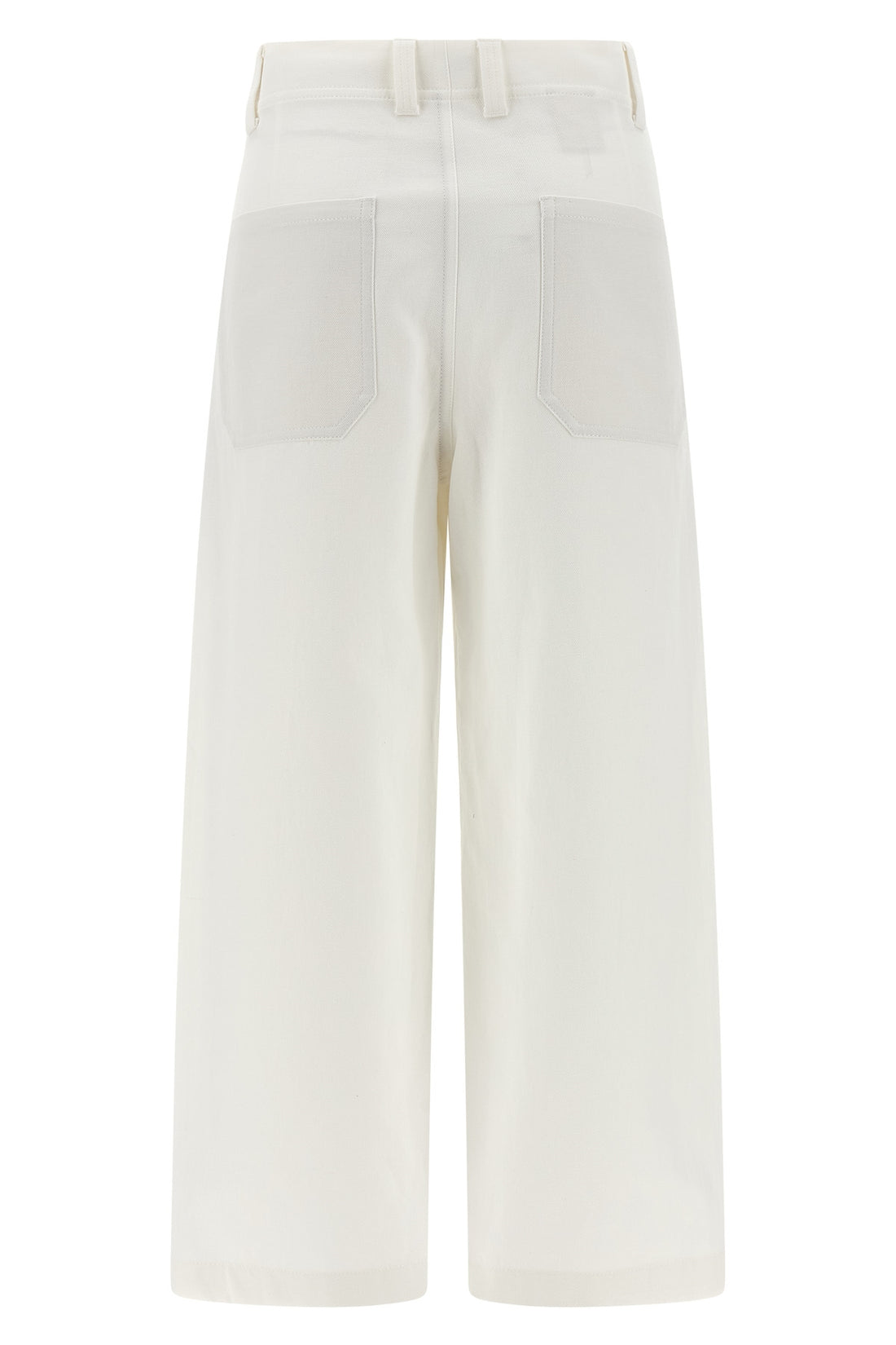 BRUNELLO CUCINELLI 36 chino crop cotton and linen gabardine trousers