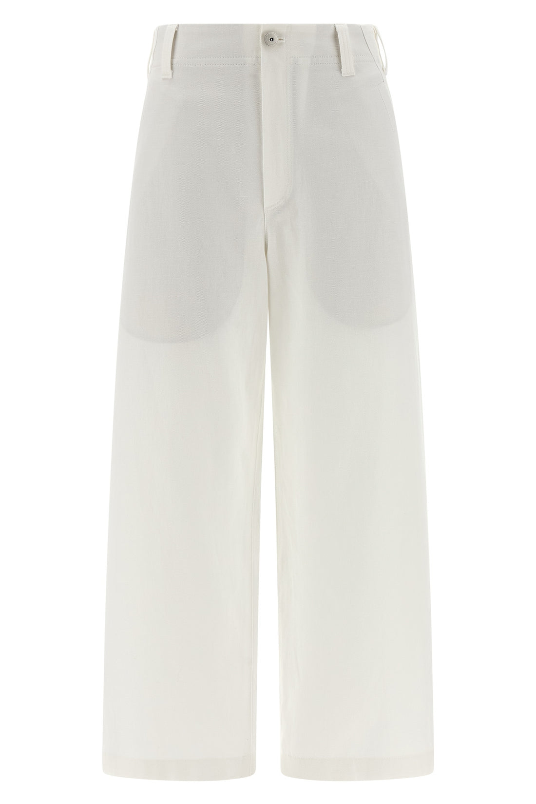 BRUNELLO CUCINELLI 36 chino crop cotton and linen gabardine trousers