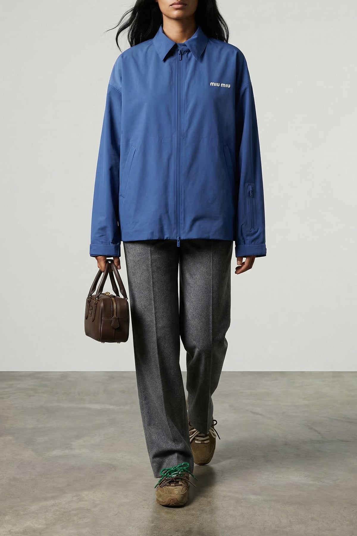 anorak in water-repellent technical canvas