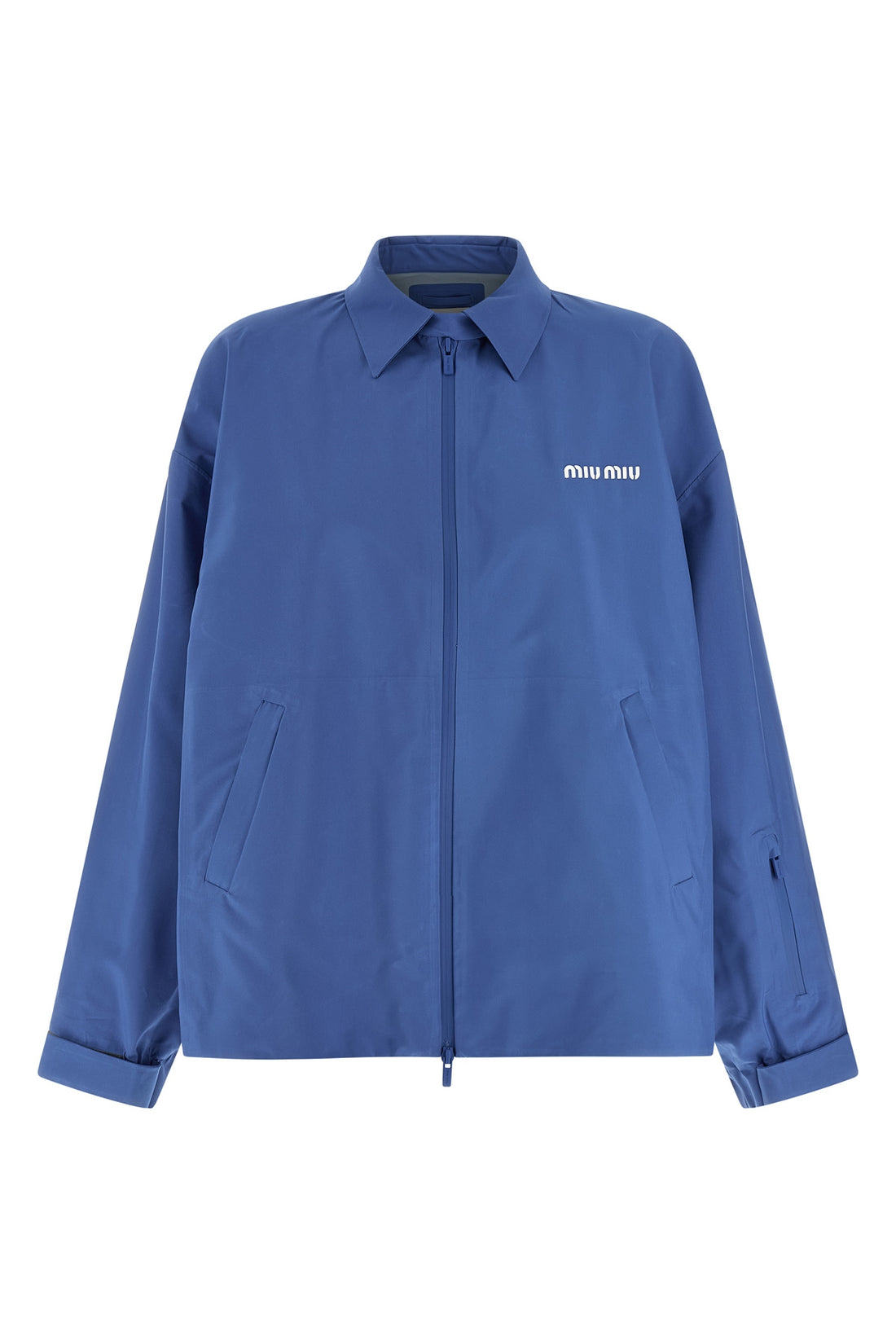 MIU MIU 38 anorak in water-repellent technical canvas