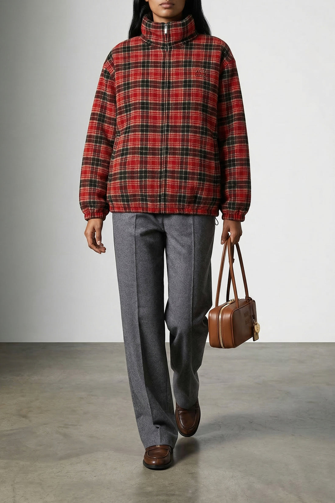 MIU MIU 38 reversible down jacket in plain tec