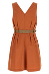 twill mini dress techno cotton texture