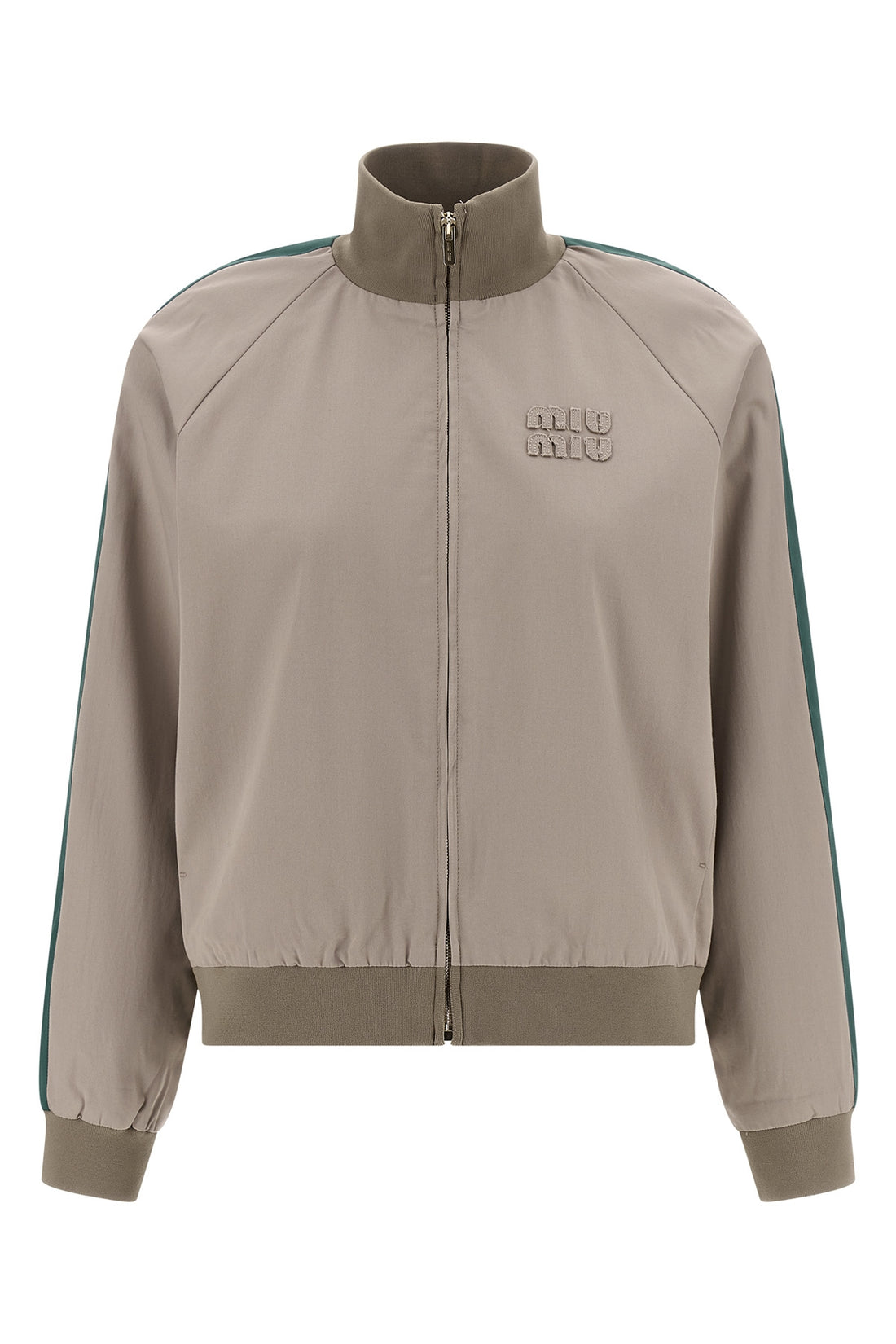 MIU MIU 42 old cotton twill bomber jacket