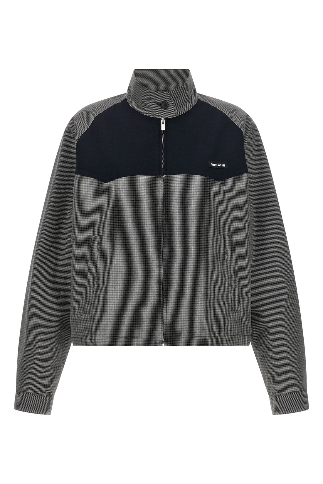 MIU MIU 40 check vichy patterned cotton blouson
