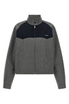 check vichy patterned cotton blouson