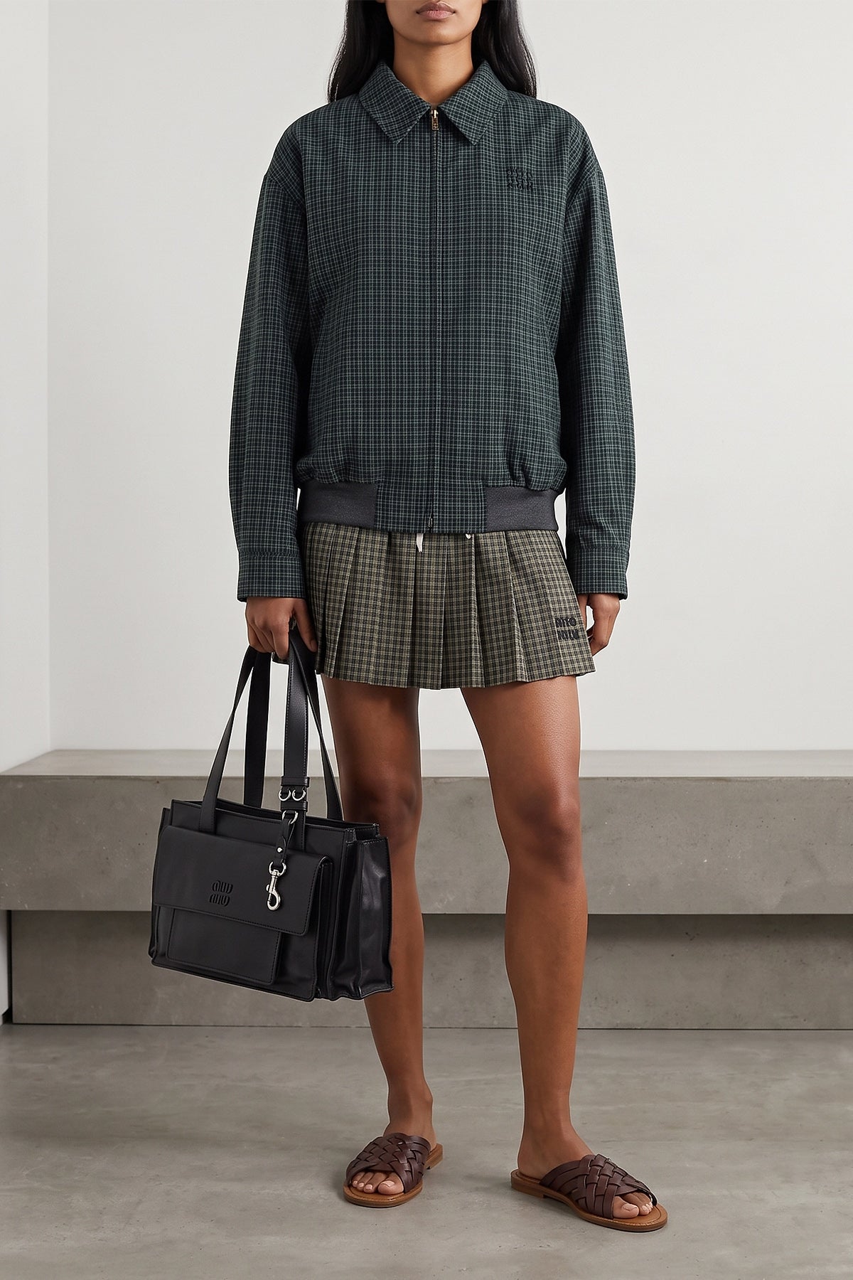 the miu miu blouson jacket redefines the codes of casual outerwear through a rel