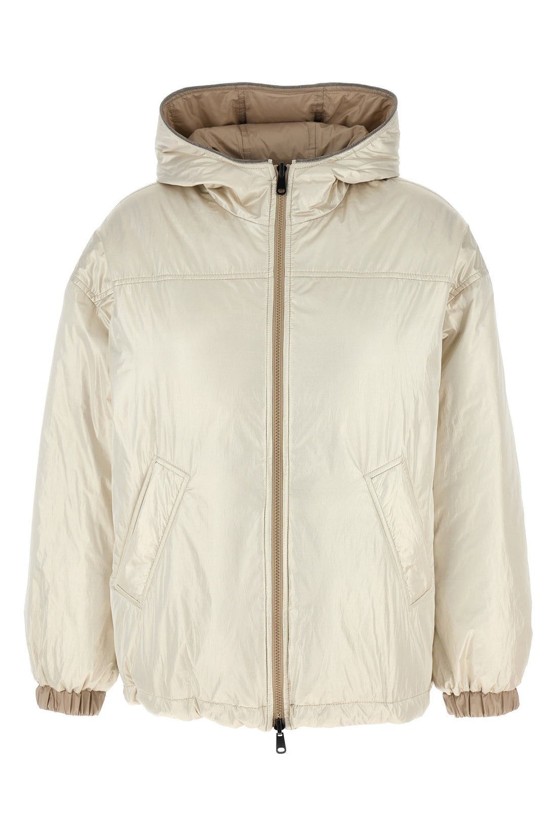 BRUNELLO CUCINELLI 44 reversible nylon down jacket