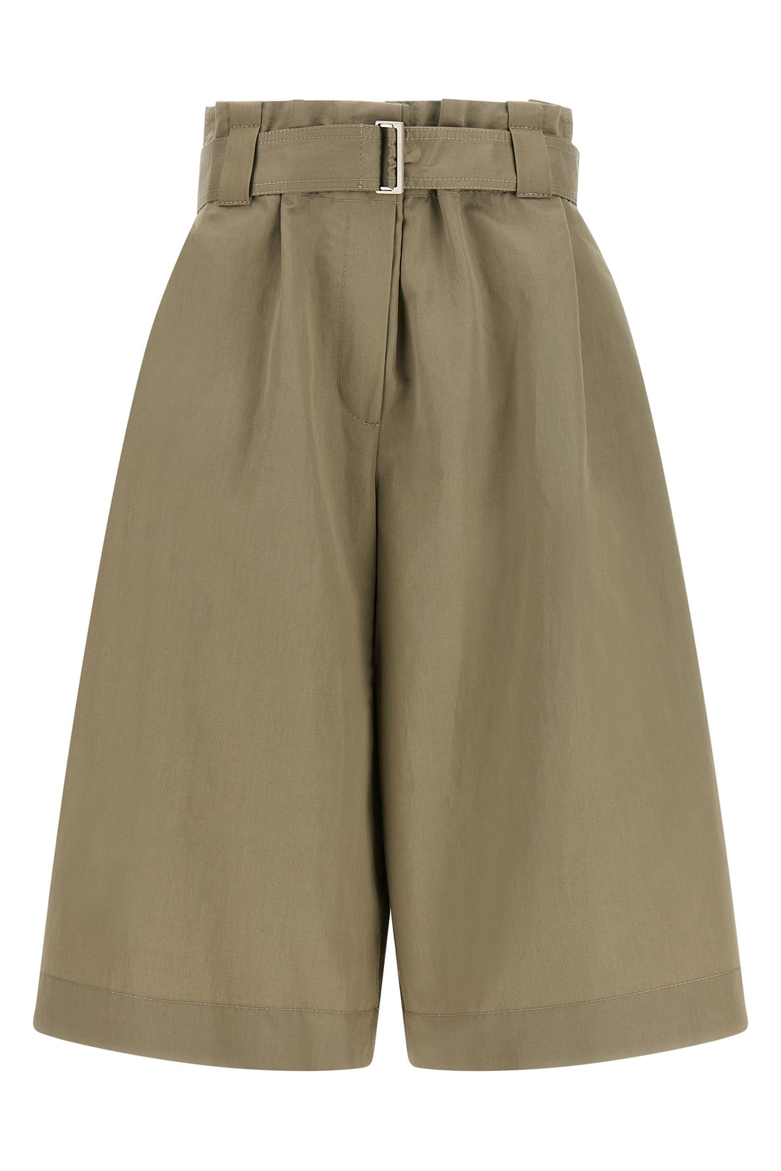 BRUNELLO CUCINELLI 36 pull-on cotton and ramie blend bermuda shorts