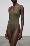 one-piece swimsuit in techno jersey