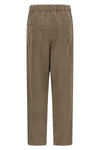 garment-dyed pants in cotton and linen blend