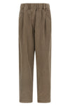 garment-dyed pants in cotton and linen blend