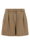brunello cucinellis baggy shorts on cotton and garment-dyed linen covers blen
