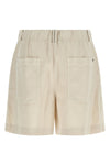 baggy shorts in garment-dyed cotton and linen cover