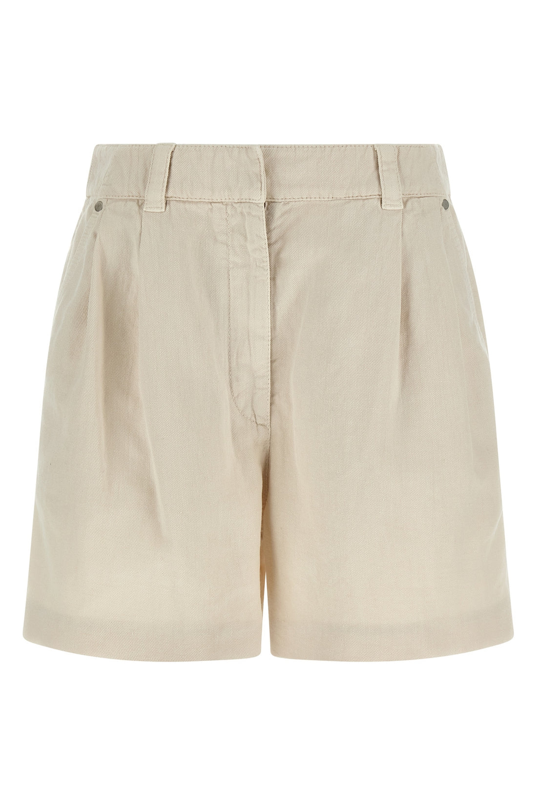 BRUNELLO CUCINELLI 42 baggy shorts in garment-dyed cotton and linen cover