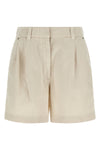 baggy shorts in garment-dyed cotton and linen cover