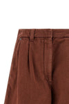 baggy shorts in garment-dyed cotton and linen cover