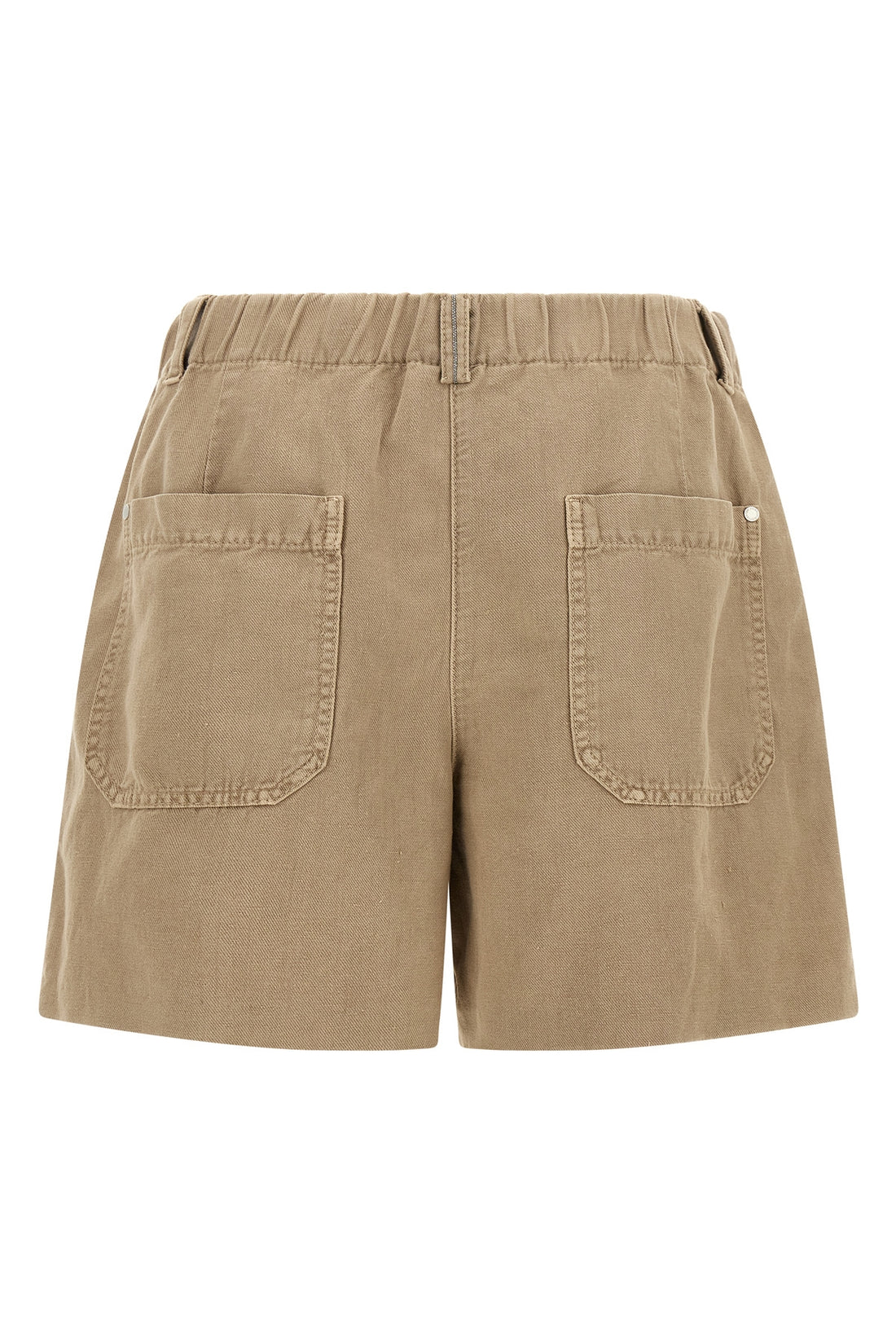 BRUNELLO CUCINELLI 42 baggy shorts in garment-dyed cotton and linen cover
