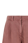 baggy shorts in garment-dyed cotton and linen cover