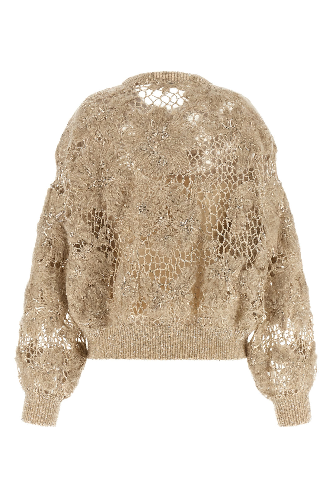 BRUNELLO CUCINELLI S the brunello cucinelli whispering bloom embroidery knit redefines the art of k
