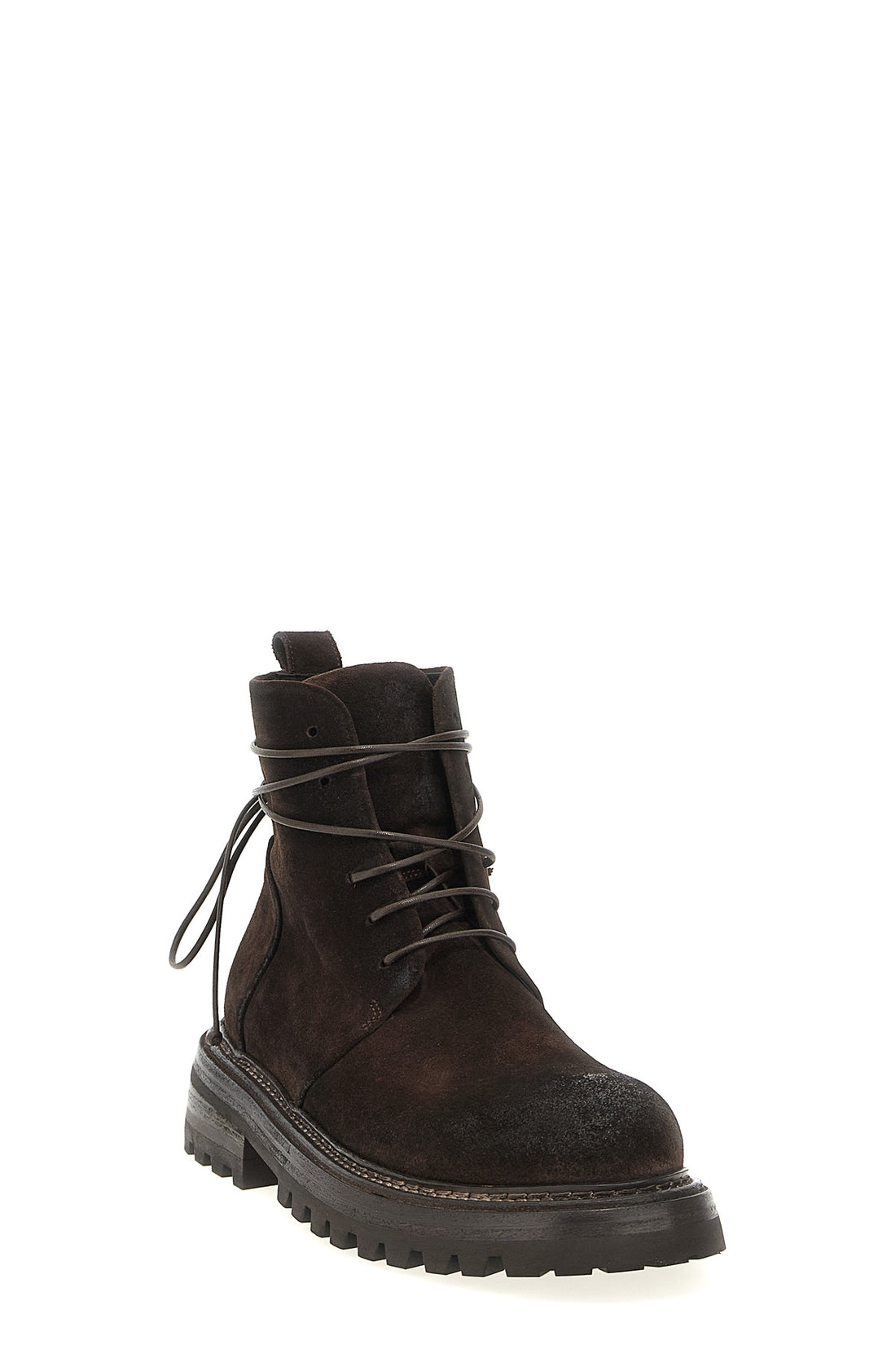 MARSÈLL 44 carrucola suede used-effect reverse leather boots