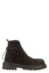 carrucola suede used-effect reverse leather boots
