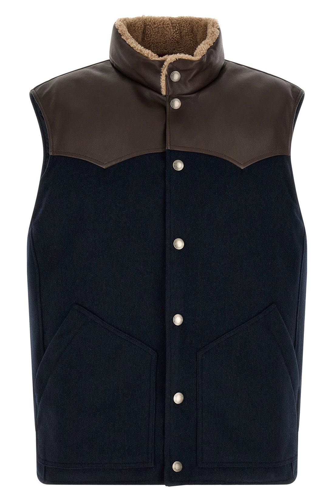 BRUNELLO CUCINELLI L the brunello cucinelli paneled feather padded vest