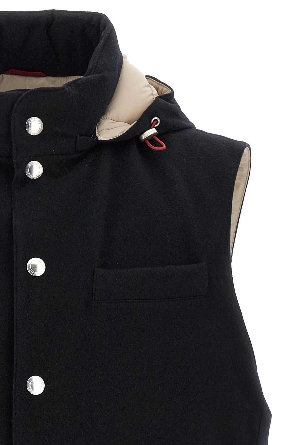 water-repellent wool vest